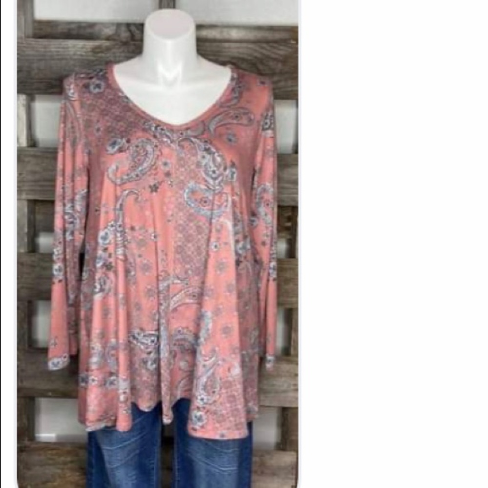 Janette plus mauve tunic